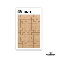 Jogo Tetris em branco sobre fundo branco.
