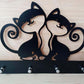 Chaveiro Gatos em MDF preto,Decoração de parede,Gatos