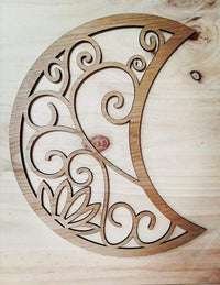 Conjunto 5 Luas Arabesca em madeira de carvalho,Decoração,Decoração de parede,