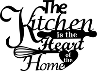 Placa decorativa 'The kitchen is the heart of the home'-Produção própria-cozinha,decoração,Decoração de parede,the kitchen