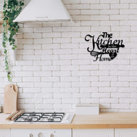 Placa decorativa 'The kitchen is the heart of the home'-Produção própria-cozinha,decoração,Decoração de parede,the kitchen